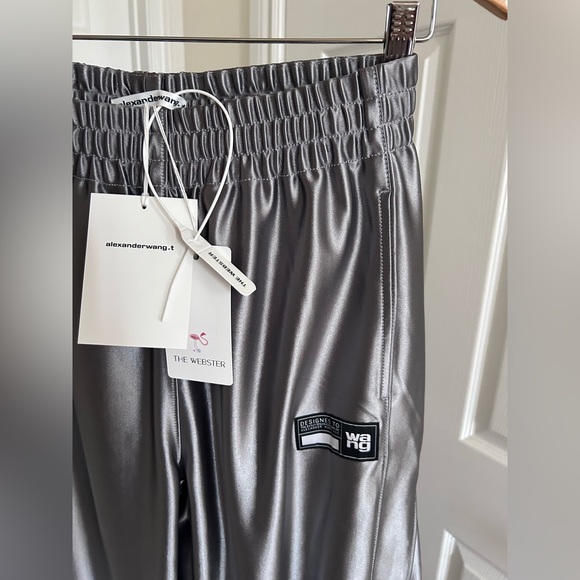 NWT Alexander Wang Satin Jersey Track Pants With Piping XS - Picture 13 of 17